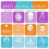 Anti-Aging Hyaluronic Acid Facial Serum for Women with Vitamin C