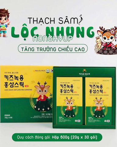 Thach Hồng Sâm Nhung Hươu Cho Bé