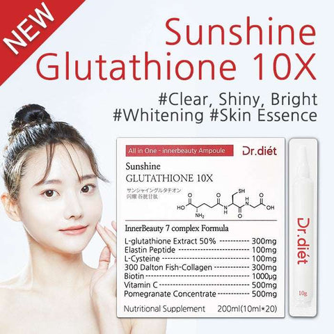 glutathione 10x Sunshine Glutathione 10X 7 Complex Dr.Diét – Kl Skincare glutathione 10x Sunshine Glutathione 10X 7 Complex Dr.Diét – Kl Skincare