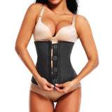 Women Latex Zipper Hook Underbust Corset Waist Trainer Cincher Body - Kl Skincare