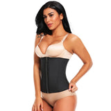 Women Latex Zipper Hook Underbust Corset Waist Trainer Cincher Body - Kl Skincare