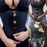 Women Latex Zipper Hook Underbust Corset Waist Trainer Cincher Body - Kl Skincare