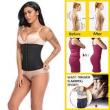 Women Latex Zipper Hook Underbust Corset Waist Trainer Cincher Body - Kl Skincare