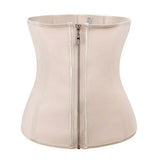 Women Latex Zipper Hook Underbust Corset Waist Trainer Cincher Body - Kl Skincare
