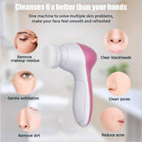 5 in 1 Face Massage Cleansing Brush Set - Kl Skincare