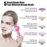5 in 1 Face Massage Cleansing Brush Set - Kl Skincare