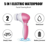 5 in 1 Face Massage Cleansing Brush Set - Kl Skincare