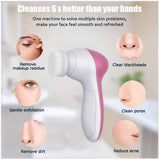 5 in 1 Face Massage Cleansing Brush Set - Kl Skincare