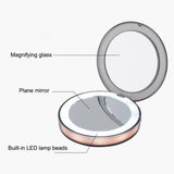 LED Lighted Mini Makeup Mirror