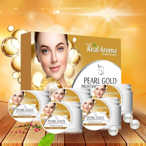 Topmax Real Aroma Pearl Gold Professional Facial Kit 5 in 1