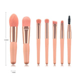 Pink Makeup Brushes Set