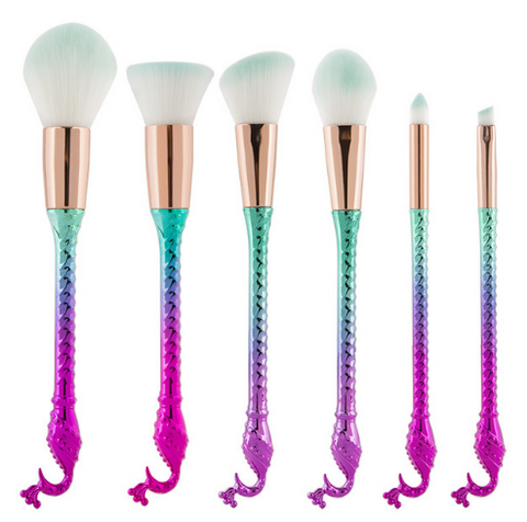 Peacock Mermaid Makeup Brush Set