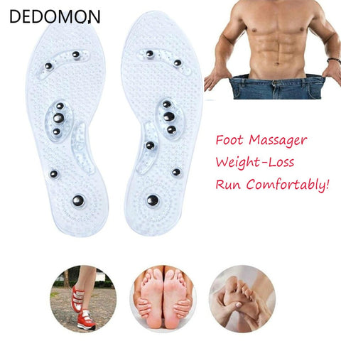 1Pair Shoe Gel Insoles Feet Magnetic Therapy Health Care for Men Comfort Pads Foot Care Relaxation Gifts