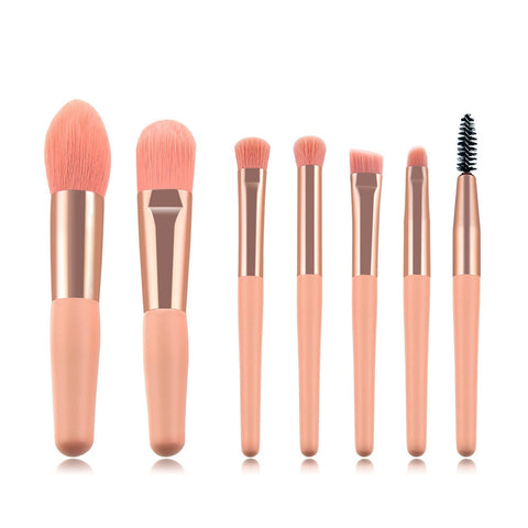 Pink Makeup Brushes Set