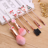 Christmas Makeup Brushes Set