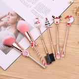 Christmas Makeup Brushes Set