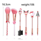 Christmas Makeup Brushes Set