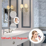 360 Degree Rotation 10X Magnifying LED Makeup Mirror Compact Suction Cup Folding Vanity Mirror with LED Light cosmetic Tools