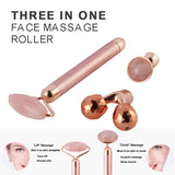 Electric Vibrating Natural Rose Facial Roller