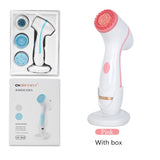 Rotating facial cleansing brush