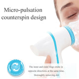 Rotating facial cleansing brush