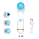 Rotating facial cleansing brush