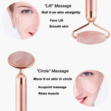 Electric Vibrating Natural Rose Facial Roller