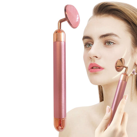 Rose Quartz Roller Slimming Face Massager