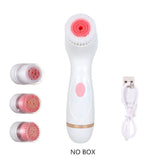 Rotating facial cleansing brush