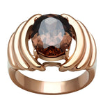 GL242 IP Rose Gold(Ion Plating) Brass Ring with